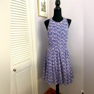 Jessica Simpson Blue and cream halter dress size 12